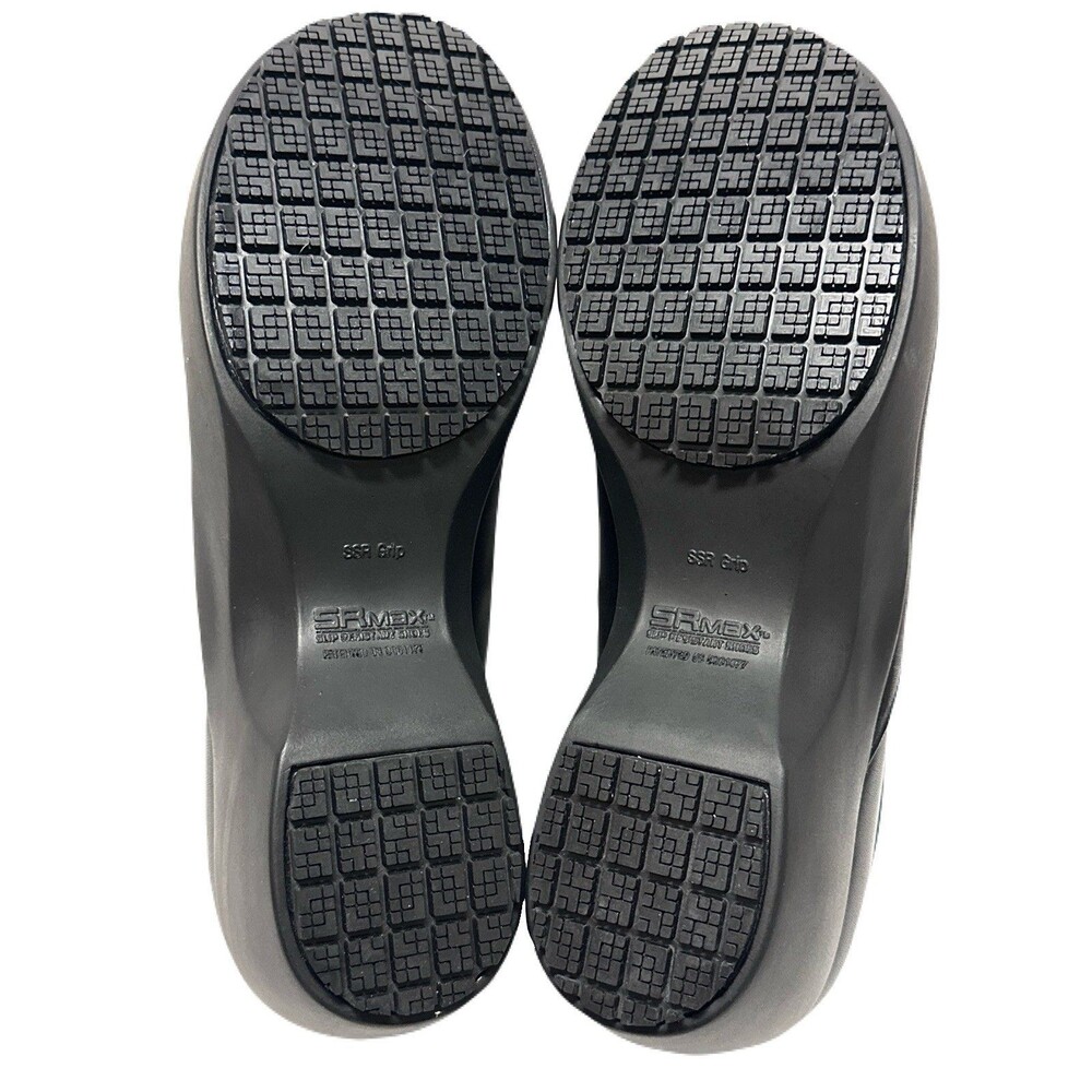NEW SR Max Geneva Womens Size 9 / 41 Black Leather Slip Resistant Clog Soft Toe - Picture 8 of 9